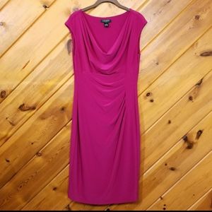 Lauren Ralph Lauren Dress Pink Cowl Neck, also great as a maternity dress